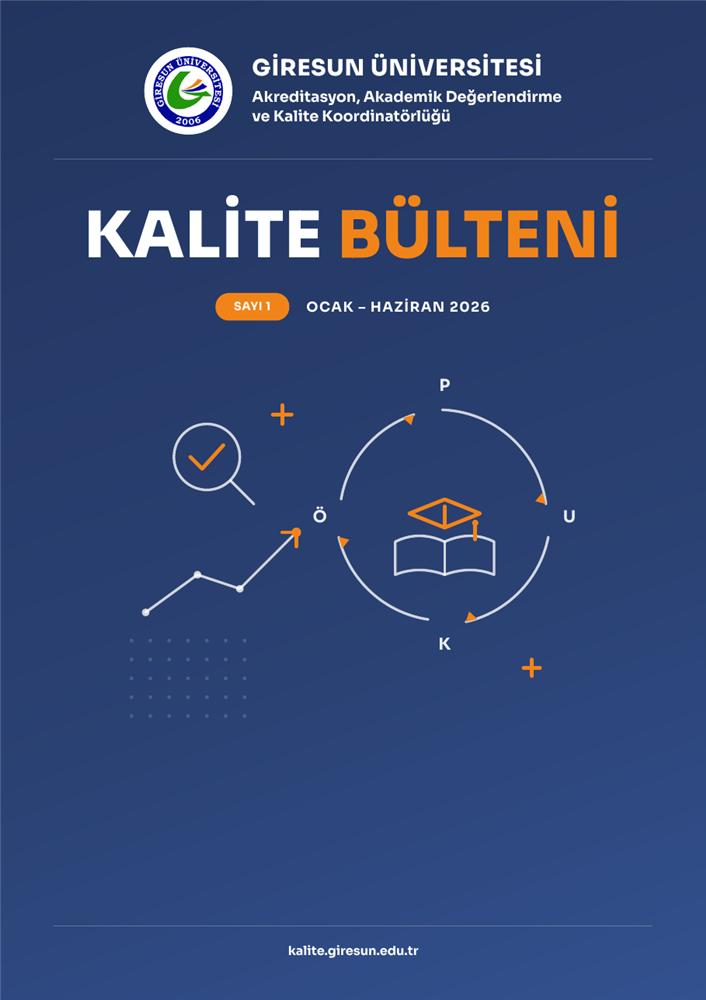 GR&Uuml; Kalite B&uuml;lteni Sayı 1 kapak